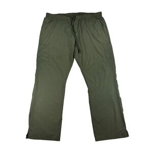 Natural Uniforms Modern‎ Fit Women's 3X Cool Stretch Green Scrub Cargo Pants